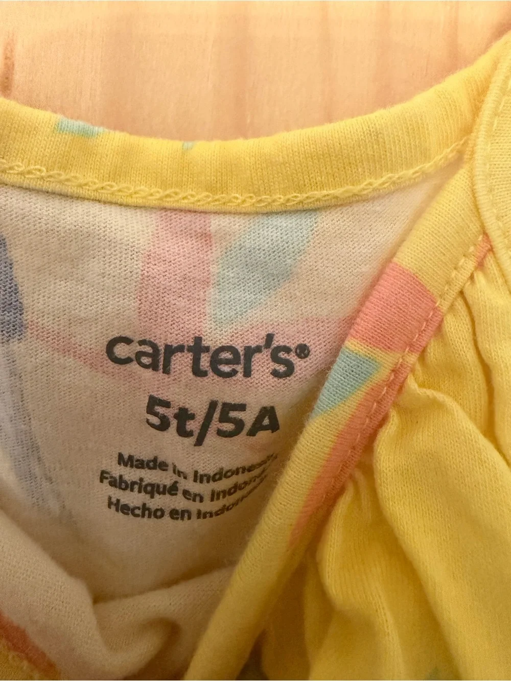 Carter's Yellow Floral Ruffle-Trim Dress